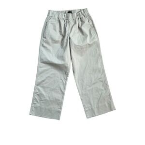 Quince Organic Stretch Cotton Wide Leg Chino Pants Light Khaki Size 8